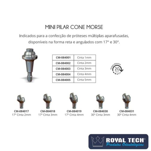 CM084001 - MINI PILAR CONE MORSE CINTA 1 MM (BIOCONECT) - 2