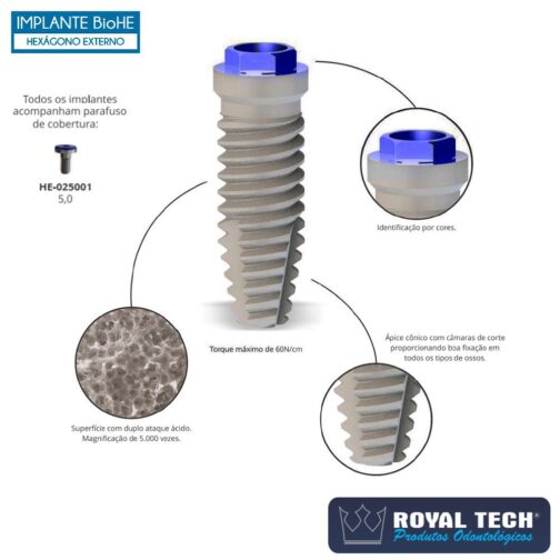 IM005013 - IMPLANTE HEXÁGONO EXTERNO (5.0 X 13.0) 1UN (BIOCONECT) - 2