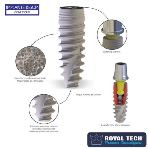 IM025013 - IMPLANTE CONE MORSE (5.0 X 13.0) 1UN (BIOCONECT)-2