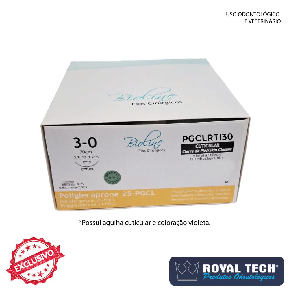POLIGLECAPRONE 25 (3-0) 1.9CM – 3/8 TRG – 70CM (BIOLINE)