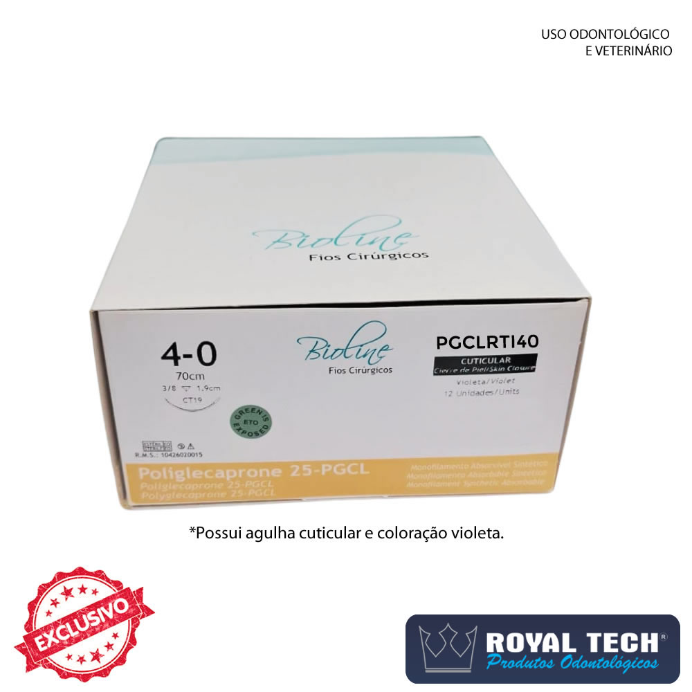 POLIGLECAPRONE 25 (4-0) 1.9CM – 3/8 TRG – 70CM (BIOLINE)